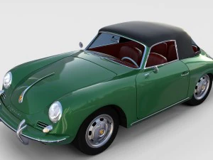 porsche 356 with interior pack 3D Model