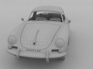 porsche 356 with interior pack Modelo 3D