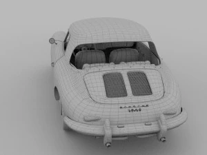 porsche 356 with interior pack 3D Model