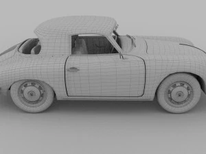 porsche 356 with interior pack 3D Model