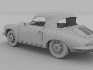 porsche 356 with interior pack 3D Model