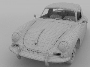 porsche 356 with interior pack Modelo 3D