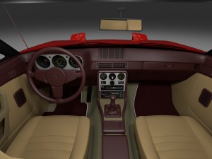 porsche 944 with interior pack 3D Model
