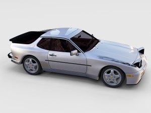 porsche 944 with interior pack 3D Model