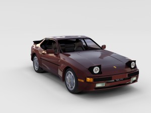 porsche 944 with interior pack 3D Model