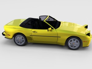 porsche 944 with interior pack 3D Model