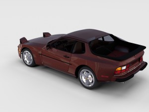 porsche 944 with interior pack 3D Model