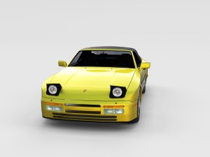 porsche 944 with interior pack 3D Model