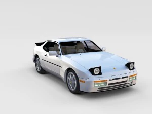 porsche 944 with interior pack 3D Model