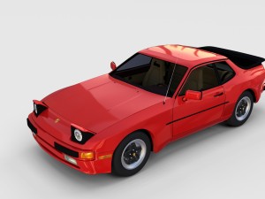 porsche 944 with interior pack 3D Model