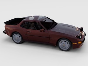porsche 944 with interior pack 3D Model
