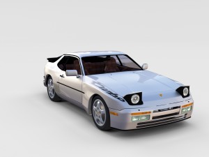 porsche 944 with interior pack 3D Model