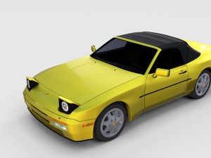 porsche 944 with interior pack 3D Model