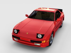porsche 944 with interior pack 3D Model