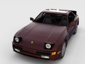 porsche 944 with interior pack 3D Model