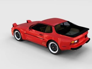 porsche 944 with interior pack 3D Model