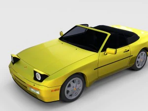 porsche 944 with interior pack 3D Model