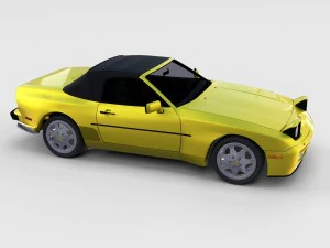 porsche 944 with interior pack 3D Model