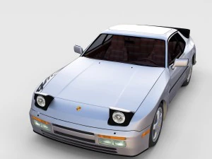 porsche 944 with interior pack 3D Model