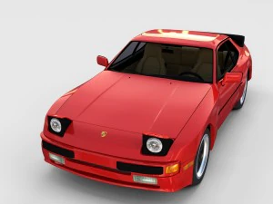 porsche 944 with interior pack 3D Model