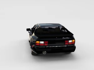 porsche 944 with interior pack 3D Model