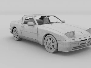 porsche 944 with interior pack 3D Model