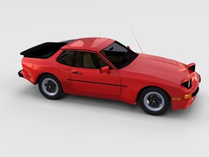 porsche 944 with interior pack 3D Model
