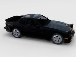 porsche 944 with interior pack 3D Model