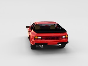 porsche 944 with interior pack 3D Model