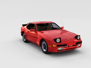 porsche 944 with interior pack 3D Model