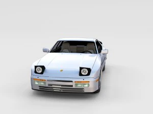porsche 944 with interior pack 3D Model