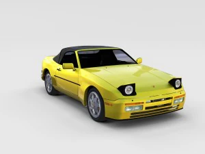 porsche 944 with interior pack 3D Model