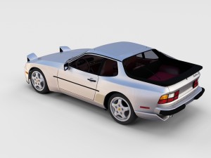 porsche 944 with interior pack 3D Model