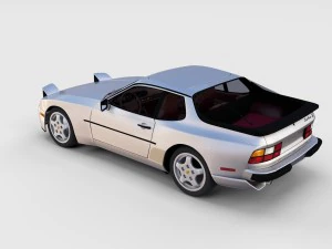 porsche 944 with interior pack 3D Model