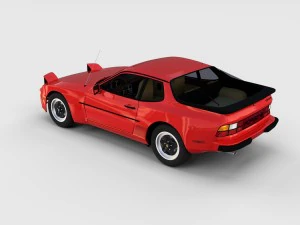porsche 944 with interior pack 3D Model