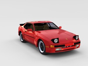porsche 944 with interior pack 3D Model