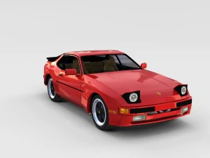 porsche 944 with interior pack 3D Model