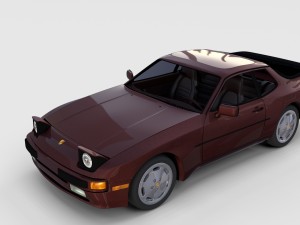 porsche 944 with interior pack 3D Model
