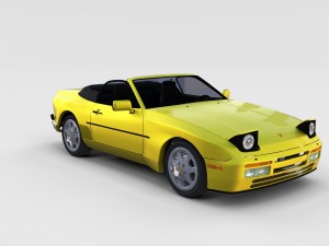 porsche 944 with interior pack 3D Model