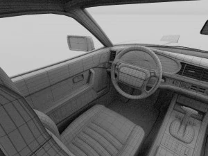 porsche 944 with interior pack 3D Model