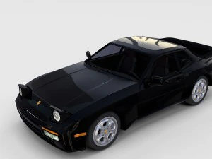 porsche 944 with interior pack 3D Model