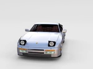 porsche 944 with interior pack 3D Model