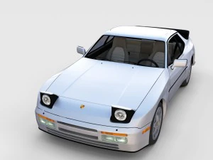 porsche 944 with interior pack 3D Model