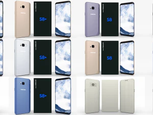 Samsung Galaxy S8 und S8 Pluspack 3D Modell