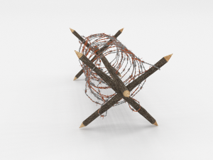 barb wire obstacle 1 3D Model
