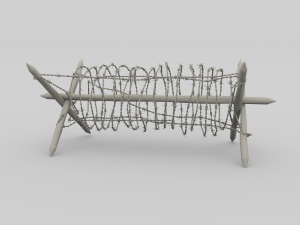 barb wire obstacle 1 3D Model