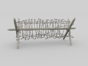 barb wire obstacle 1 3D Model