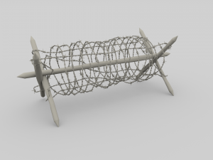 barb wire obstacle 1 3D Model