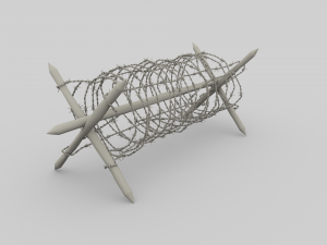 barb wire obstacle 1 3D Model