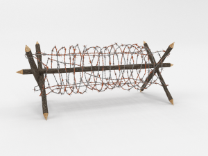 barb wire obstacle 1 3D Model